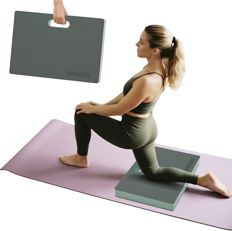 WUWAN Yoga kneeling mat, 1.5inch Thick,Knee Push-ups, Plank Support & Yoga Elbows/Knees Mat Provides Cushion for Kneeling & Elbows - Image 1